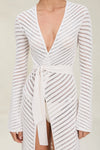 DEVON WINDSOR ELLIOTT KNIT ROBE IN IVORY