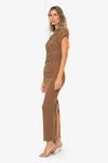 JBQ THE LABEL REIGN DRESS IN MOCHA