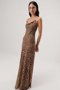MISHA ELOWEN DRESS IN SUNSET SAFARI ANIMAL PRINT