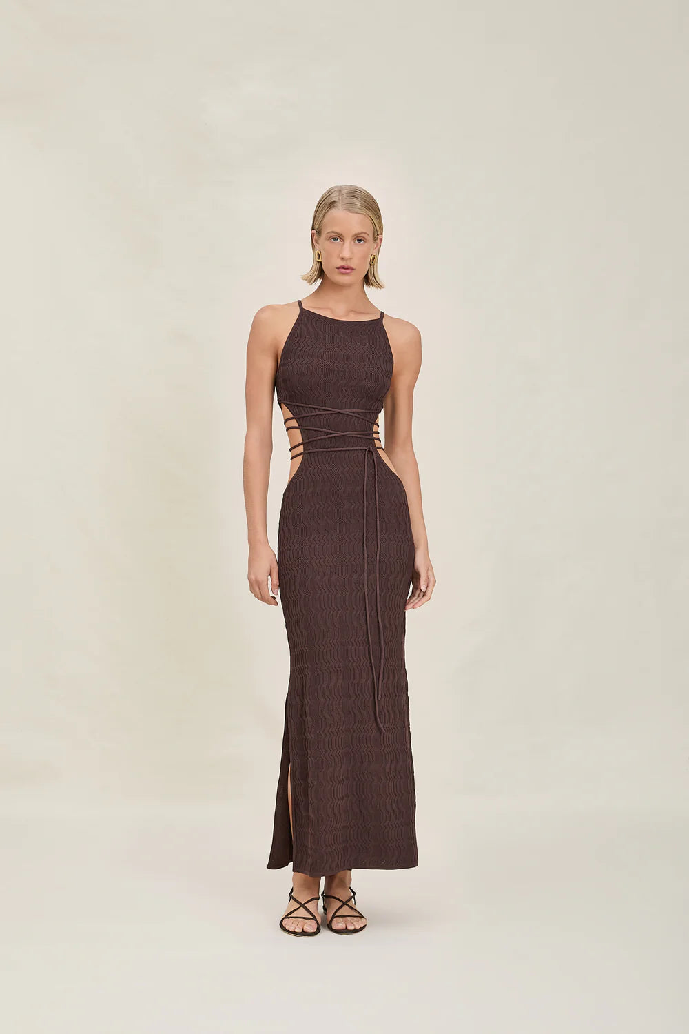 DEVON WINDSOR MONROE KNIT DRESS IN COCO