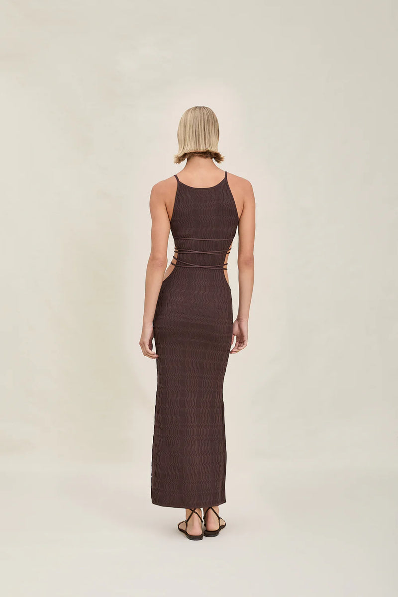 DEVON WINDSOR MONROE KNIT DRESS IN COCO