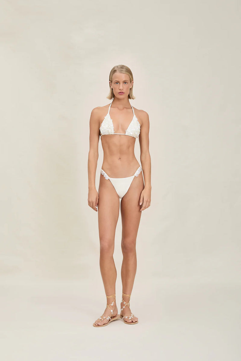 DEVON WINDSOR CICI SHELL BEADED BOTTOM IN IVORY