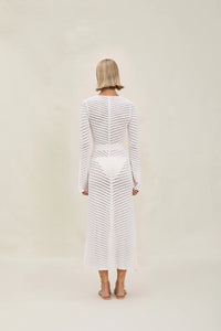 DEVON WINDSOR ELLIOTT KNIT ROBE IN IVORY