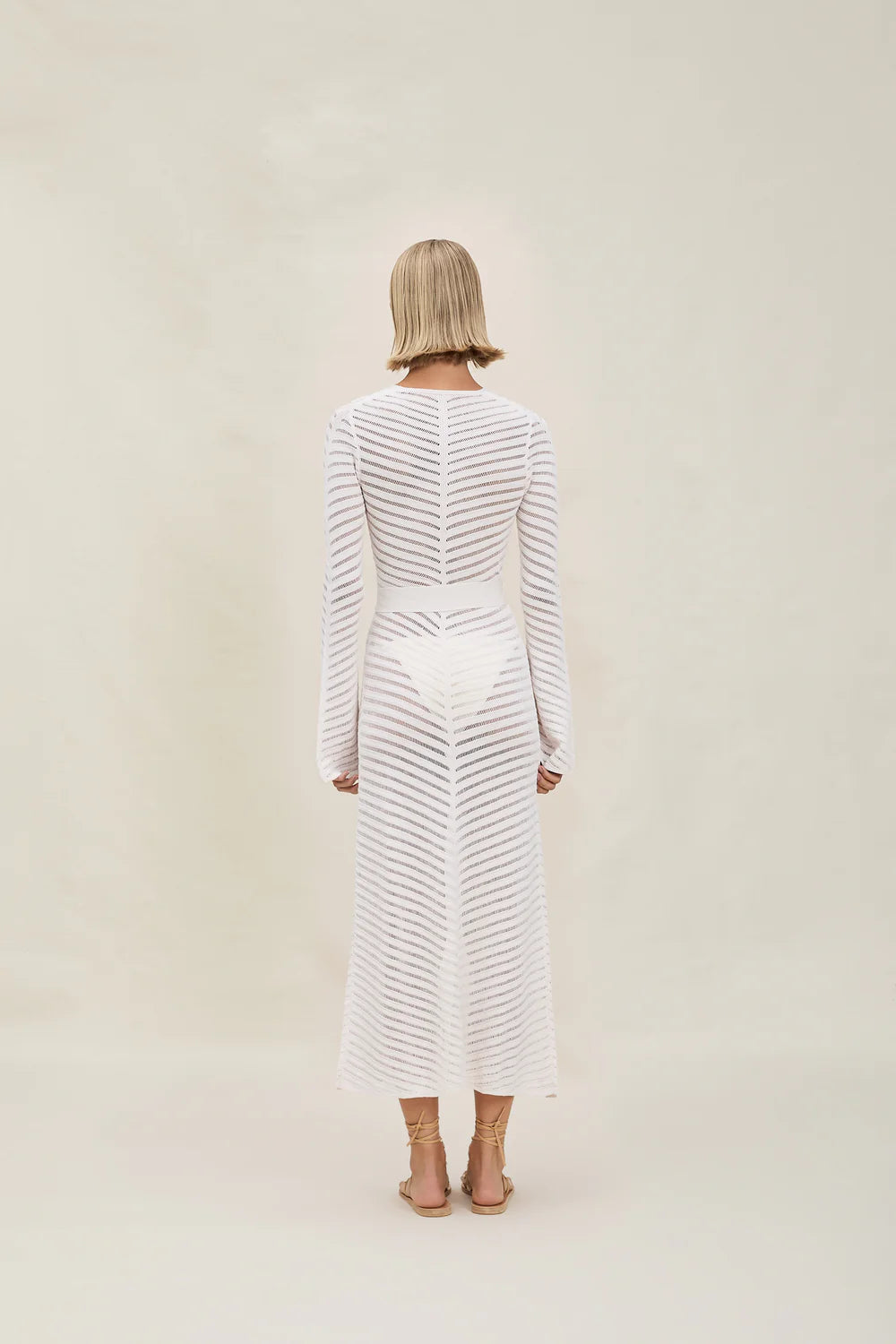 DEVON WINDSOR ELLIOTT KNIT ROBE IN IVORY