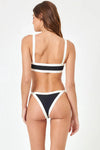 LSPACE MACKENZIE BIKINI BOTTOM BITSY IN BLACK/CREAM