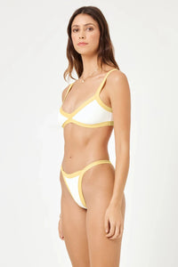 LSPACE MACKENZIE BIKINI BOTTOM BITSY IN CREAM/DAISY