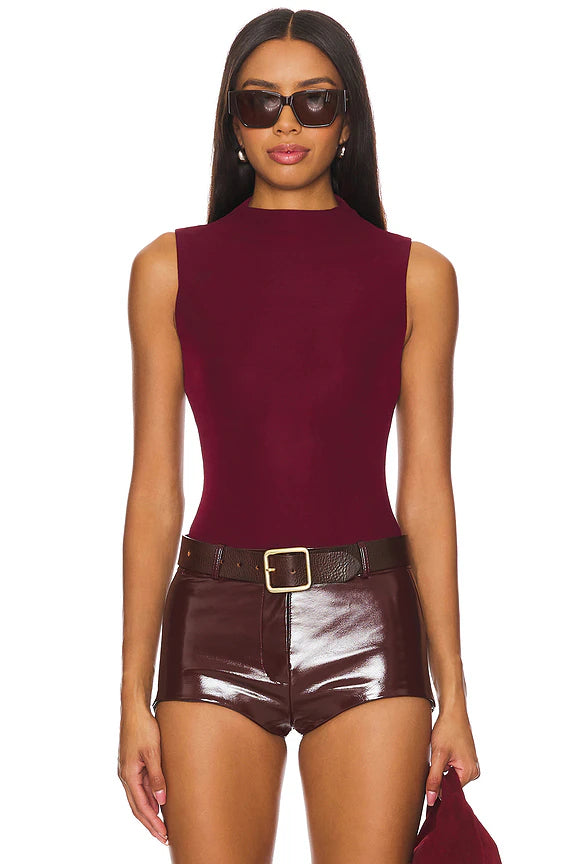 RONNY KOBO RITA BODYSUIT IN OXBLOOD