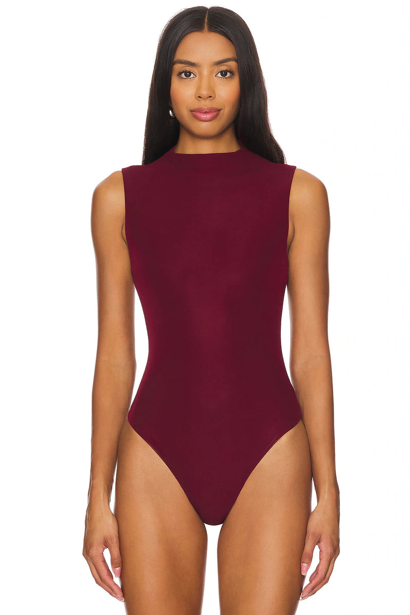 RONNY KOBO RITA BODYSUIT IN OXBLOOD