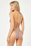 LSPACE TREASURE BIKINI TOP IN SMOKY QUARTZ
