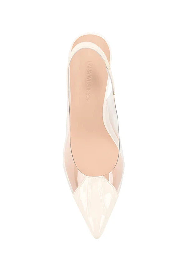 LANA WILKINSON ROMY PUMP VINYLITE IN WHITE PATENT