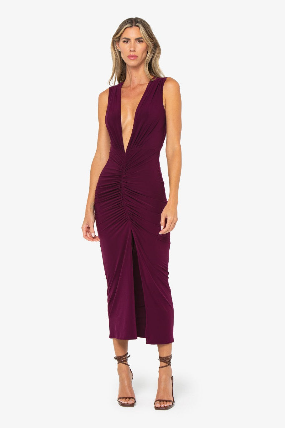 JBQ THE LABEL SABINE DRESS IN SANGRIA