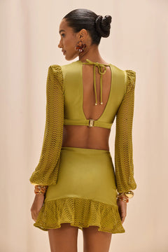 WAVE MESH SHORT SKIRT