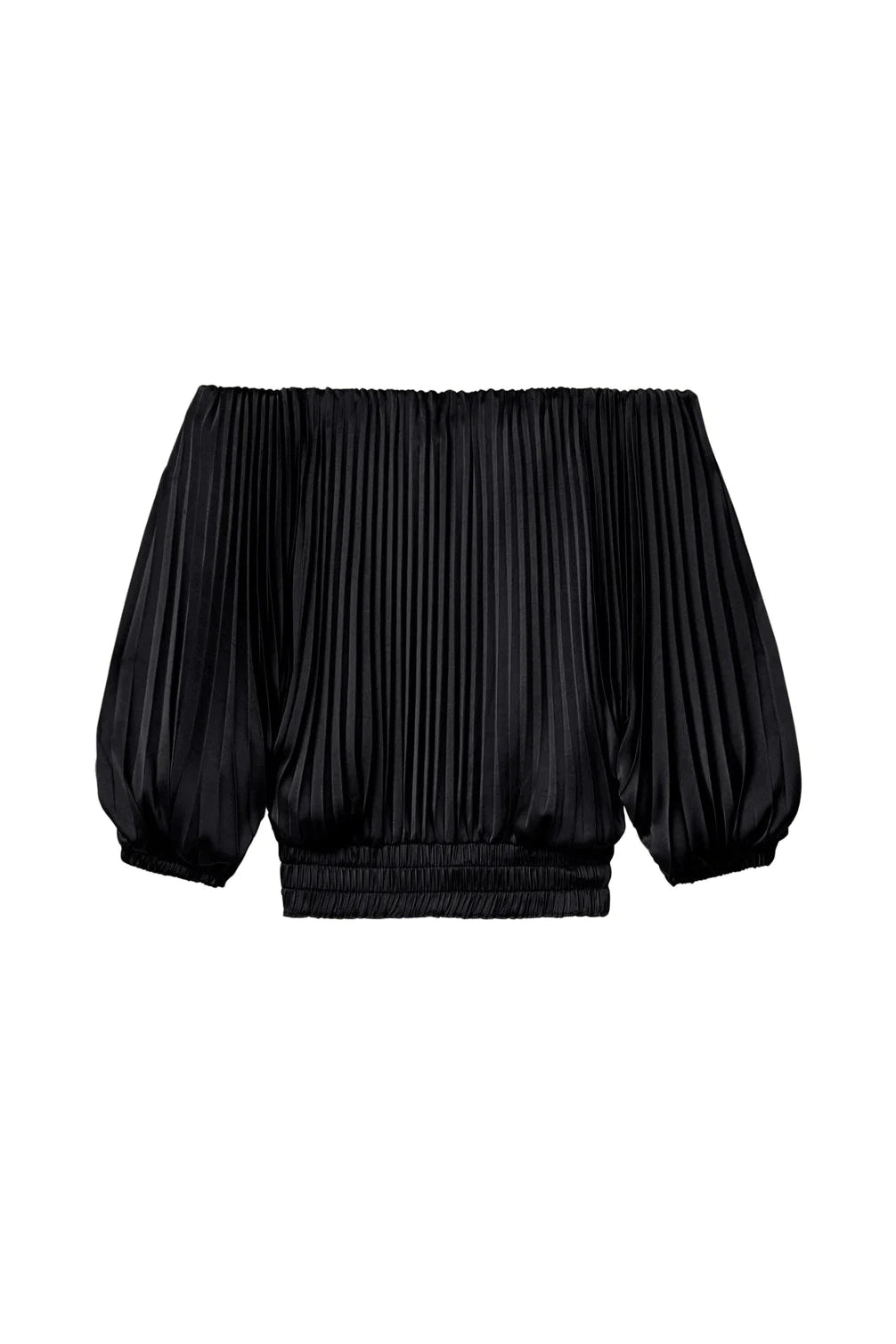 A.L.C SIENNA PLEATED TOP IN BLACK
