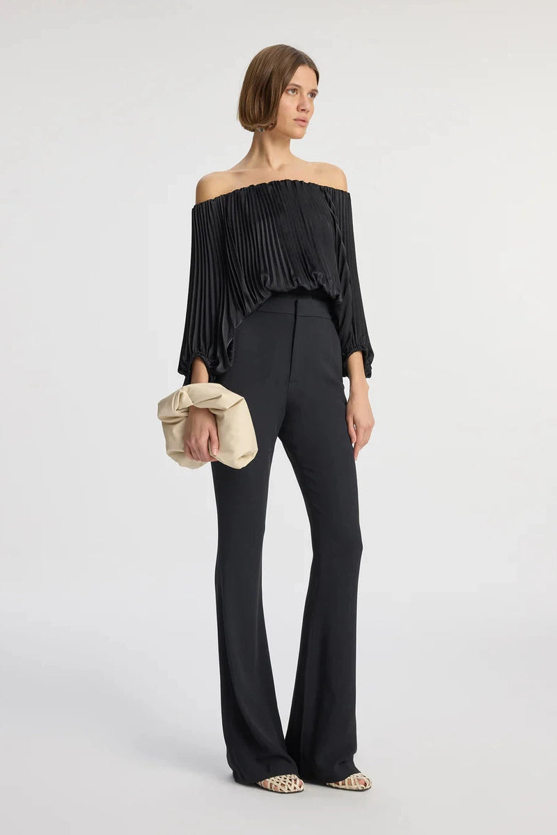 A.L.C SIENNA PLEATED TOP IN BLACK