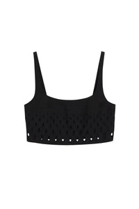 A.L.C. SKY CROP TOP IN BLACK