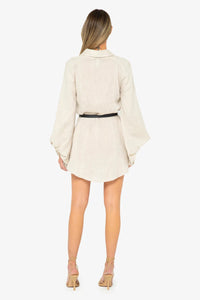 JBQ THE LABEL ANTONIA DRESS IN OATMEAL