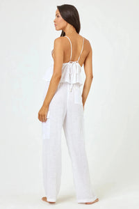 L SPACE SUNDOWN CARGO PANT IN WHITE