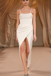 PATBO DRAPED MAXI DRESS IN IVORY