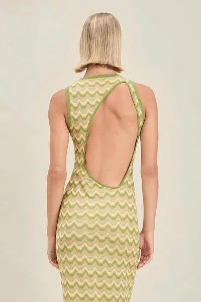 DEVON WINDSOR DALIA DRESS IN PISTACHIO