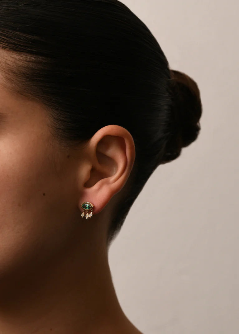 EMERALD MARQUISE DROP EARRING