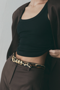KAD CALF HAIR LEATHER BELT