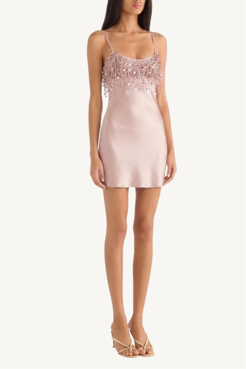 YASMIN HAND BEADED MINI DRESS