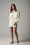 HEVRON WILLOW JACKET IN IVORY