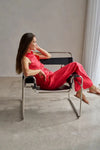 HEVRON ALINA PANT IN BRIGHT RED