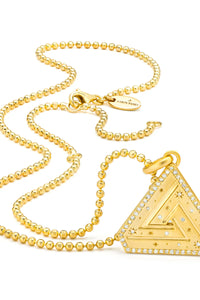 VERMEIL FACETED BALL CHAIN 16-18"