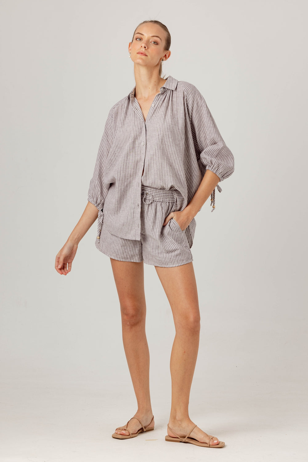 STONE STRIPE FISHER SHIRT