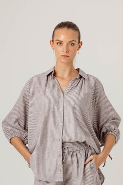 STONE STRIPE FISHER SHIRT