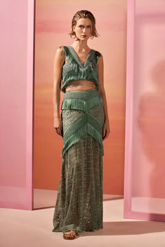 SAMBA FRINGE LONG SKIRT