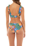 AGUA BENDITA AUDREY TILE BIKINI BOTTOM IN MULTICOLOR