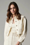 HEVRON WILLOW JACKET IN IVORY