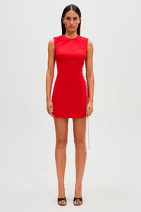 MISHA KENDY MINI DRESS IN SCARLET RED