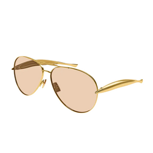 CURVED METAL AVIATOR SUNGLASSES - BV1305S