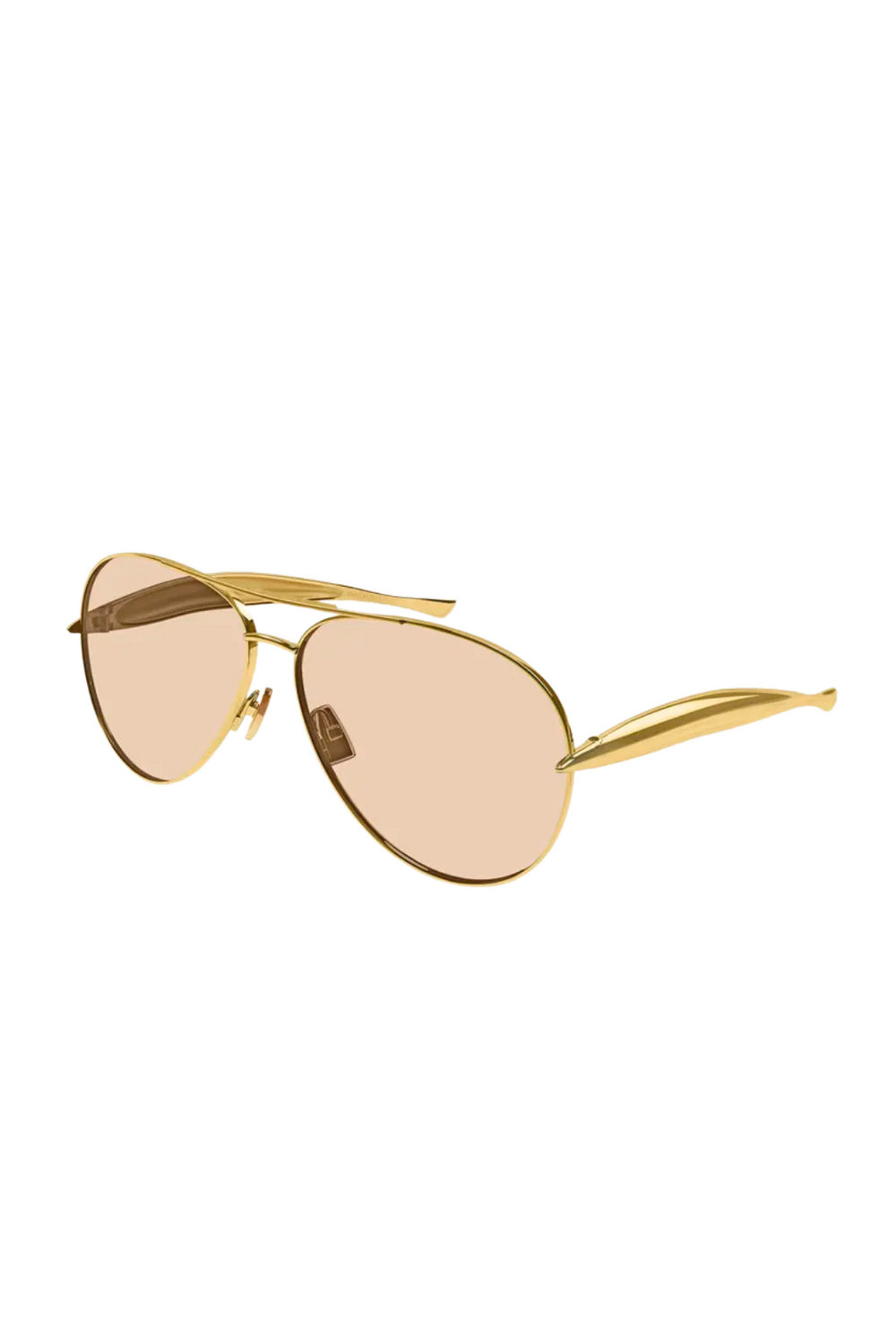 CURVED METAL AVIATOR SUNGLASSES - BV1305S