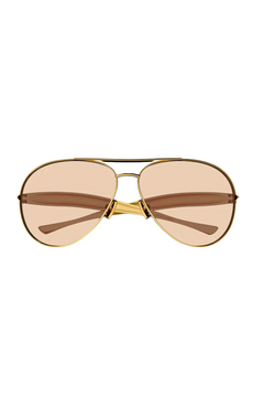 CURVED METAL AVIATOR SUNGLASSES - BV1305S