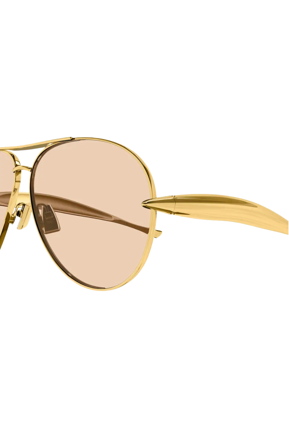 CURVED METAL AVIATOR SUNGLASSES - BV1305S
