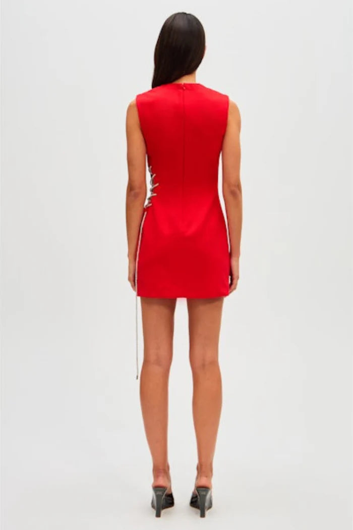 MISHA KENDY MINI DRESS IN SCARLET RED