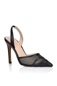 LANA WILKINSON JADE HEEL BLACK MESH