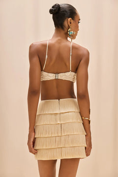 CROCHET BLOOM CUT OUT MINI DRESS