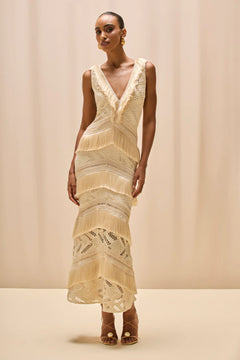 LYCRA MESH MAXI DRESS