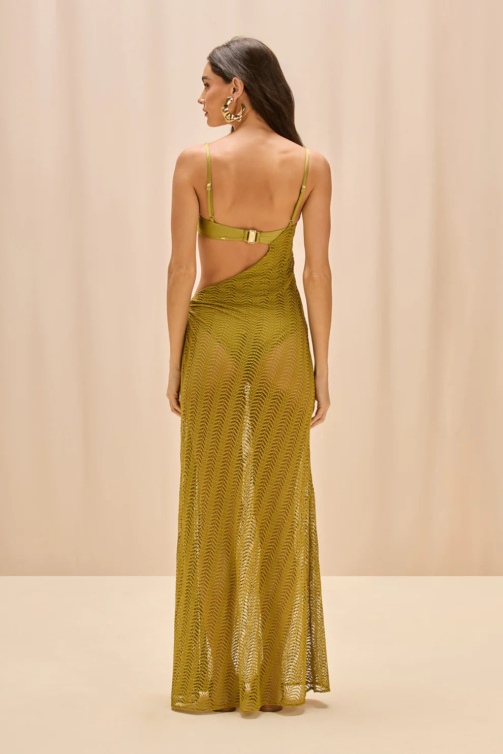 WAVE MESH CUT OUT BEACH DRESS