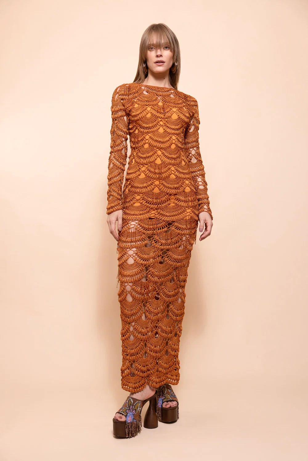 ANTONIA CROCHET LONG DRESS