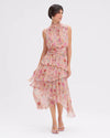 LILY FLOWER SLEEVELESS MIDI DRESS