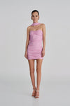 MAYGEL CORONEL QUIMERA MINI DRESS IN BALLET ROSE