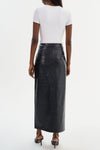 LA MARQUE YVETTE FAUX LEATHER MAXI SKIRT IN BLACK