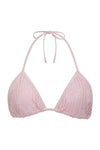 FRANKIES BIKINIS ZEUS FLORAL JACQUARD TOP IN PINK DREAM