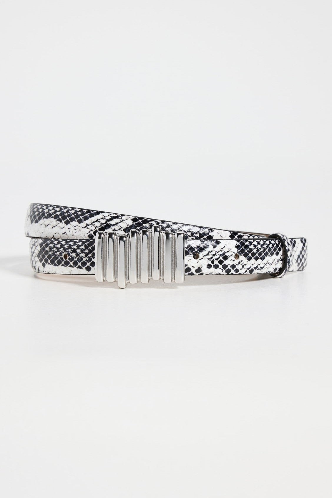 B-LOW THE BELT VESNA MINI PYTHON IN WHITE SILVER